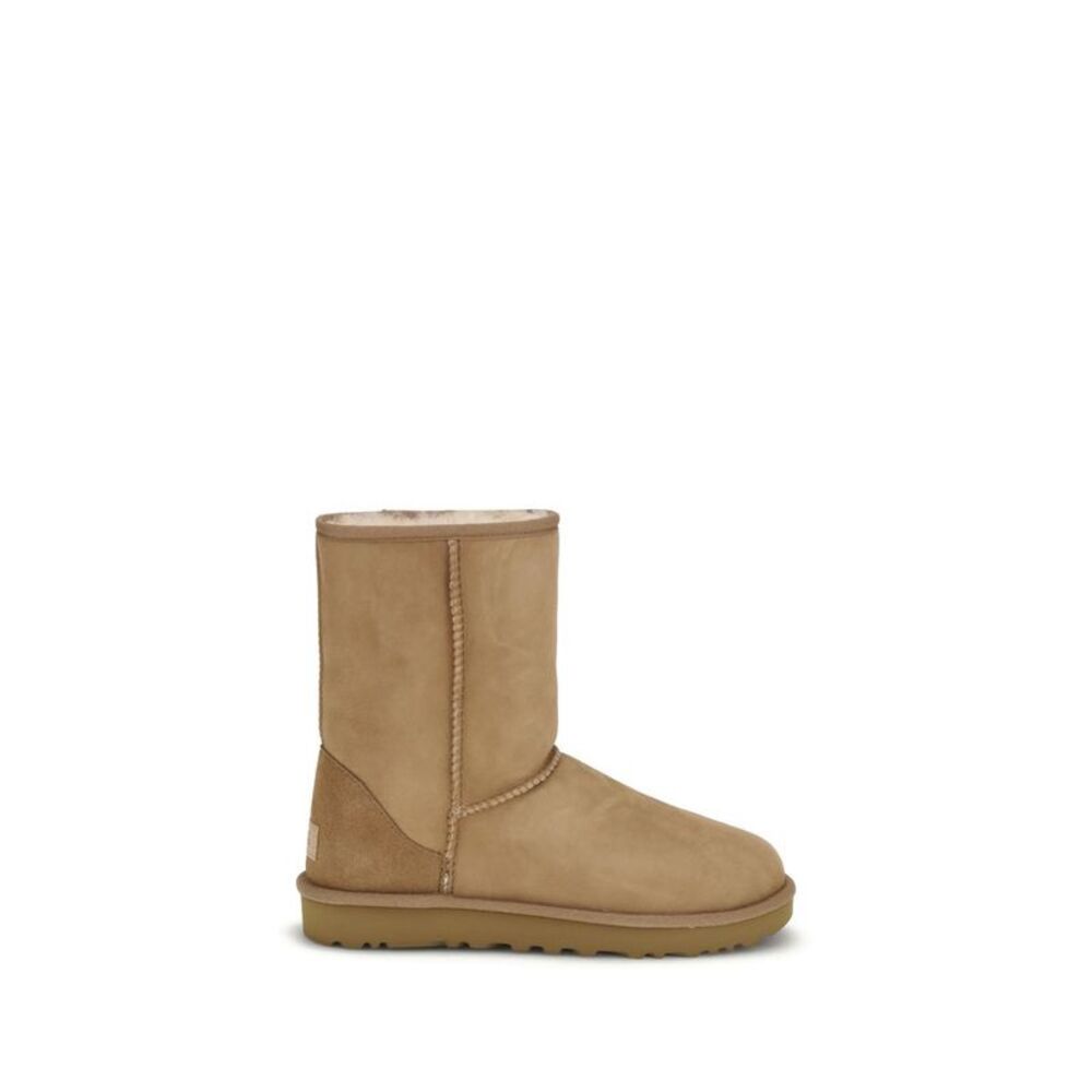 UGG Beige Suede Leather Flat Women's Boots